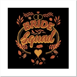 Bachelorette Party Bride Squad Autumn Posters and Art